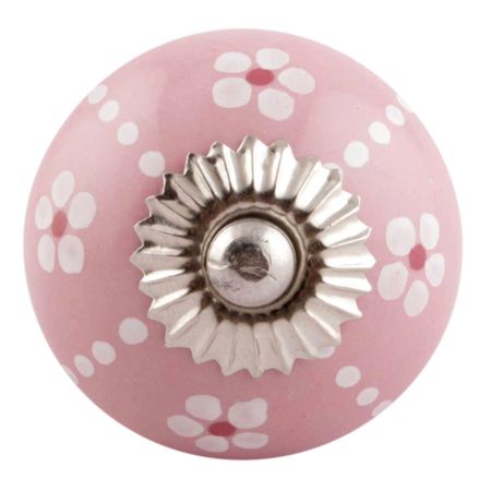 Pink Tiny Flower Ceramic Drawer Knobs Online
